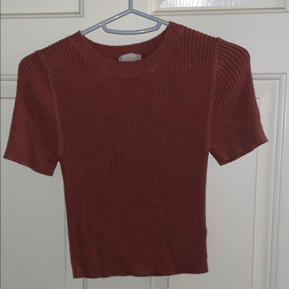 Altar'd State Terracotta Knit Top